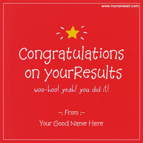 THE RESULTS ARE IN! Congratulations .
